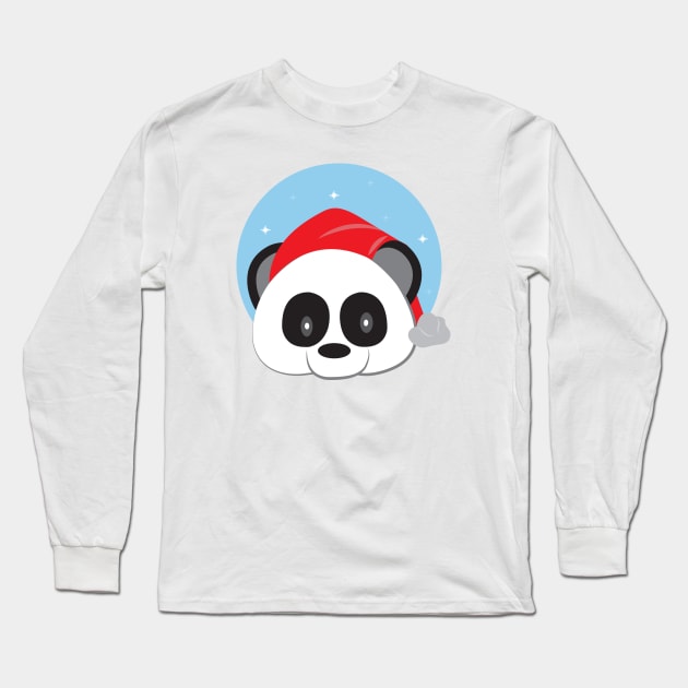 Panda Marry Christmas Long Sleeve T-Shirt by dddesign